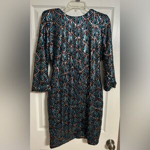 Charlotte Russe Sequin Long Sleeve Dress